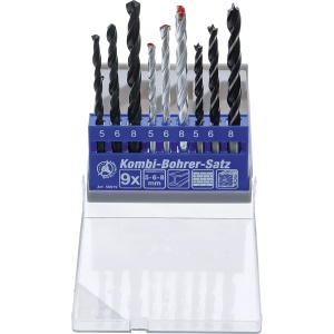 Set burghie combinate, 5 - 8 mm, 9 piese, BGS DIY 50819 - Img 1
