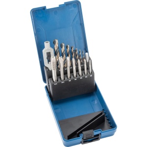 Set burghie filetate M3-M12 / 2,5-10,2 mm, material HSS-G,15 piese, Condor 9651 - Img 2