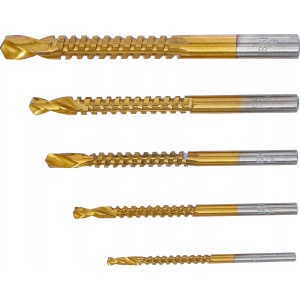 Set burghie multiple, HSS-G, titan nitrurat, 4 piese, BGS DIY 50794 - Img 3