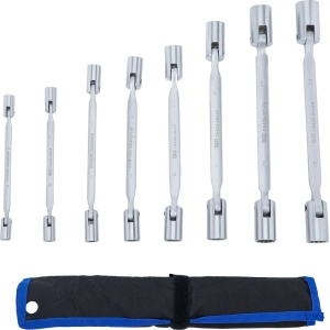 Set chei cu capete tubulare articulate in 12 colturi, 8-24mm, 8 piese, BGS 74426 - Img 4