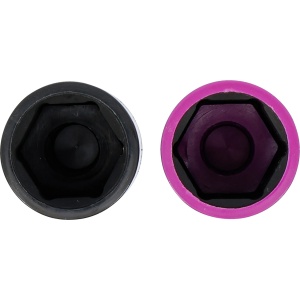 Set chei de impact cu protecţie | Antrenare pătrat interior 12,5 mm (1/2") | 20,5 / 21,5 mm, 2 piese, BGS 7329 - Img 3
