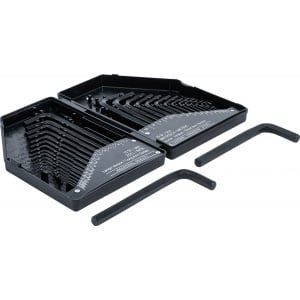 Set chei Imbus tip L dimensiuni in ţoli / metric, 30 piese, BGS DIY 810 - Img 1