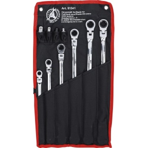 Set chei inelare cu clichet dublu articulate 8 - 19 mm, 10 piese, BGS DIY 91541 - Img 4