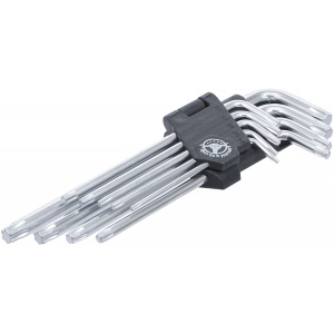 Set chei tip L | lungi | Profil T (pentru Torx) T10 - T50 | 9 piese, BGS Diy 816 - Img 1