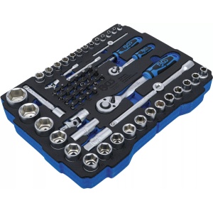 Set chei tubulare 6,3 mm (1/4") / 12,5 mm (1/2") in suport din spuma pentru systainer® BOXSYS 1 & 2, 65 piese, BGS 3351 - Img 2