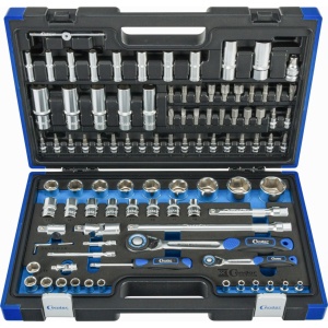 Set chei tubulare, 98 buc, 1/4+1/2", 6 puncte 4-32 mm, Condor 37198 - Img 1
