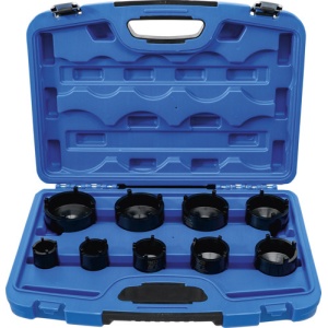 Set chei tubulare cu 4 pini pentru piuliţe canelate KM4 - KM12, 9 piese, BGS 8337 - Img 2