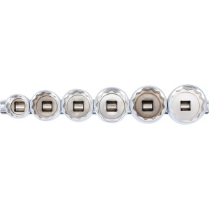 Set chei tubulare in 12 colturi 24 - 38 mm, antrenare 1/2", 6 piese, BGS 70102 - Img 3