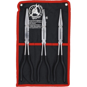 Set clesti lungi cu articulatie dubla : drept, usor indoit, curbat, lungime 340mm, BGS DIY 416 - Img 1