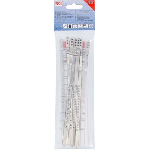 Set coliere pentru burdufuri de ax oţel superior inox 7 mm 20 - 50 mm 10 piese, BGS 70327 - Img 3