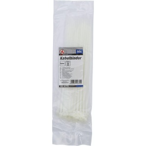 Set coliere pentru cablu | alb | 4,8 x 250 mm | 50 piese, BGS DIY 80770 - Img 3