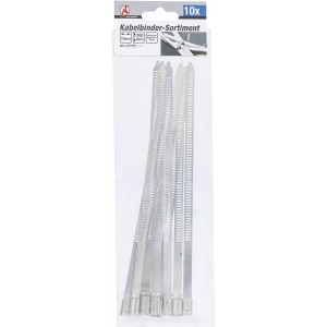 Set coliere pentru cablu | inoxidabila | inox | 7,0 x 200 mm | 10 piese, BGS DIY 80780 - Img 2