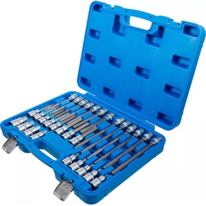 Set cu biţi Imbus 5-19 mm, antrenare cu tubulara 1/2", 30 piese, BGS 5181 - Img 3