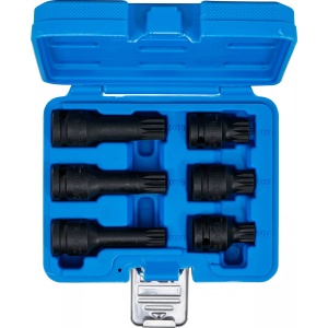 Set cu biti Spline (XZN) de impact M14-M16-M18, antrenare 1/2", 6 piese, BGS 5380 - Img 4