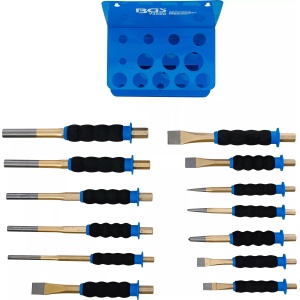 Set dornuri, dalti si punctatoare cu protectie pentru maini, 13 piese, BGS 74596 - Img 7