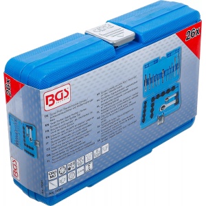 Set extractoare de șuruburi și spargatoare de piulițe, 26 piese, BGS 74581 - Img 6