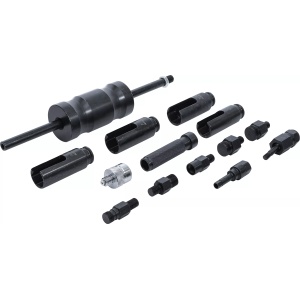 Set extractoare pentru injectoare cu ciocan inertial si articulatie de impact + adaptoare, 14 piese, BGS DIY 67307 - Img 2