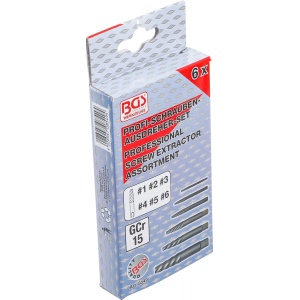 Set extractoare suruburi, marimi 1-2-3-4-5-6, 6piese, BGS 8549 - Img 4