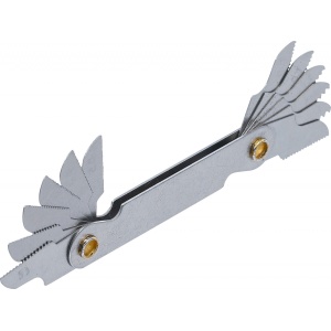 Set lere pentru filete metric 0,5 - 1,75 mm, 12 lame, BGS 71039-12 - Img 2