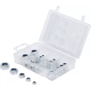 Set piuliţe | cu auto asigurare | metrice | M4 - M12 | 53 piese, BGS DIY 88144 - Img 1