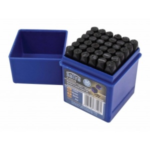 Set poansoane numere și litere 6mm x 36 buc, Satra S-6NA36