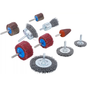 Set roţi cu perii şi lamele de şlefuit 10 piese, BGS 74499 - Img 2