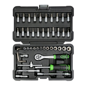 Set truse de scule cu 46 piese cu tubulare hexagonale 1/4" JBM 54109 - Img 6