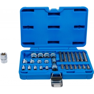 Set tubulare E si biti , 30 piese, BGS 5025