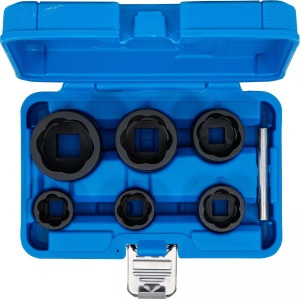 Set tubulare speciale pentru suruburi deteriorate, 6 piese, 22-41 mm, 1/2"+3/4", BGS 5268 - Img 4