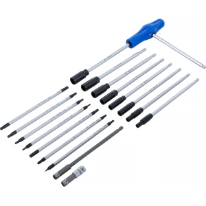 Set tubulare T-uri 5-13 mm, Torx-uri T25 - TT40, Imbus H3 -H6, surubelnita 4,5 + 6,5 mm, BGS 7985 - Img 6