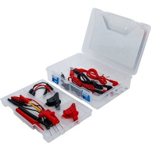 Sortiment accesorii cabluri de măsurare şi vârfuri de testare pentru multimetru, 15 piese, BGS 74511