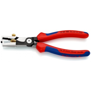 StriX® Cleste de dezizolat cu manşoane multicomponent, vopsit negru, lungime 180 mm, Knipex 1362180 - Img 1
