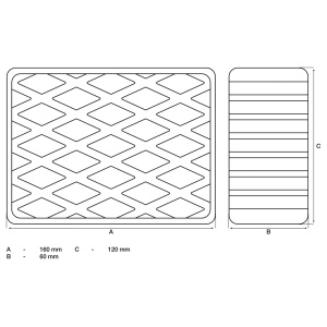 Tampon din cauciuc pentru platforme elevatoare, dimensiuni 160 x 120 x 60 mm, BGS 7038 - Img 3