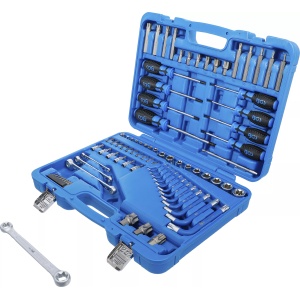 Trusa surubelnite torx ,torxuri L, biti torx si tubulare E-uri, 1/2" + 1/4", 84-piese, BGS 7849 - Img 6