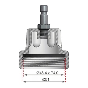 Adaptor nr. 11 din trusa 8027/8098 pentru verificare pierderi in sistemul de racire la Volkswagen, Audi si alte modele, BGS 8027-11 - Img 4
