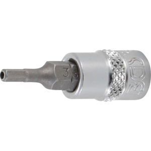 Bit Inbus 3 mm cu gaura pe tubulara 1/4" (6,3 mm), BGS 5156-3