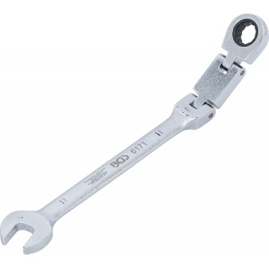 Cheie combinata cu clichet11 mm dublu articulata, BGS 6171 - Img 1
