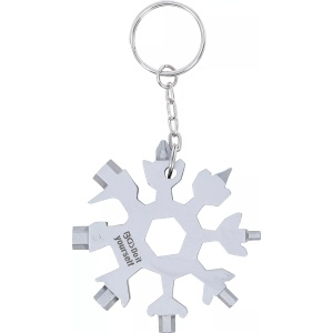 Cheie multifuncţională tip breloc fulg de zăpadă, 18-in-1, BGS DIY 85880 - Img 7