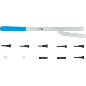 Cheie pentru blocarea axelor cu came, roti dintate, fulii, ajustabila 40-220 mm, lungime 400 mm, BGS 1714 - Img 5
