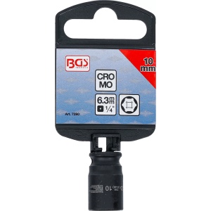 Cheie tubulară de impact, 6 colțuri, 6,3 mm (1/4"), 10 mm, B-7290 - Img 4