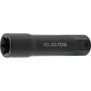 Cheie tubulara de impact Profil E24, lungime100 mm, antrenare hexagon 22 mm, BGS 5246-E24