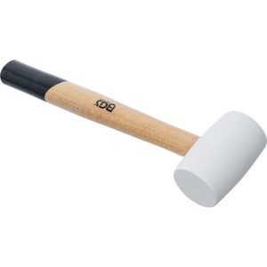 Ciocan de cauciuc | coadă Hickory | cap alb | Ø 48 mm | 250 g, BGS 70138 - Img 2