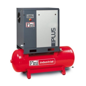 Compresor de aer cu surub, butelie 500 litri, putere 7.5 kW, presiune max.10 bari, debit de aer 1000 l/min, alimentare 400 V, Fini PLUS 8-10-500