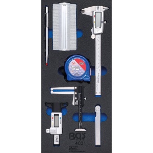 Echipare pentru dulap 1/3, instrumente de masura, 7 piese, BGS 4031