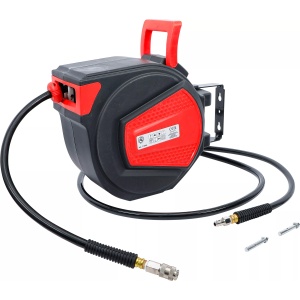 Furtun aer comprimat cu derulator, automat, 12 m + 2 m, BGS DIY 71048 - Img 1