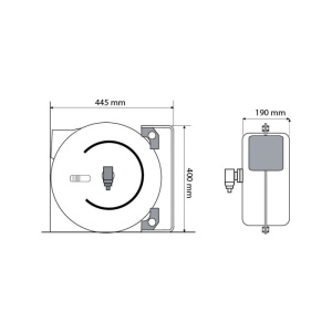 Furtun de aer pentru scule pneumatice pe rola retractabil, 15 m, Asta A-PREEL53 - Img 2