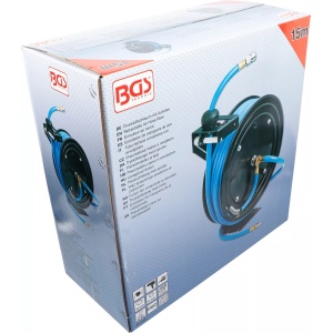 Furtun de aer pentru scule pneumatice pe rola retractabil, diametru interior 9.5mm, presiune maxima de lucru 20 bari, BGS 8584 - Img 4