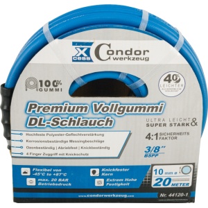 Furtun DL ø10mmx20m, cauciuc solid high-end, fără cuplare, Condor 44120-1 - Img 2