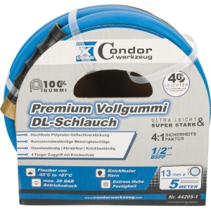 Furtun DL ø13mmx5m, cauciuc solid high-end, fără cuplare, Condor 44205-1 - Img 2