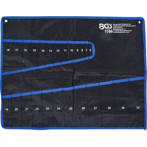 Husa pentru set de chei combinate - 25 piese, BGS 1196-LEER - Img 1
